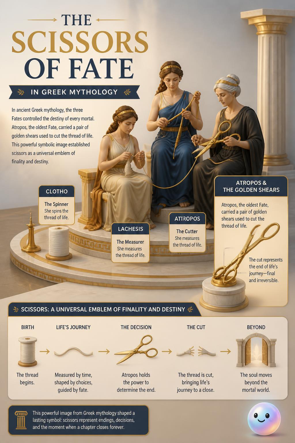 The scissors of fate in mythology
