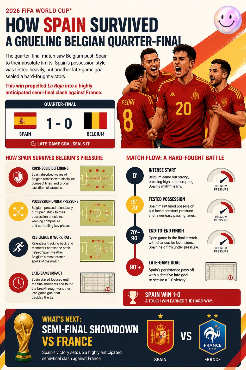 How Spain survived a grueling Belgian quarter-final