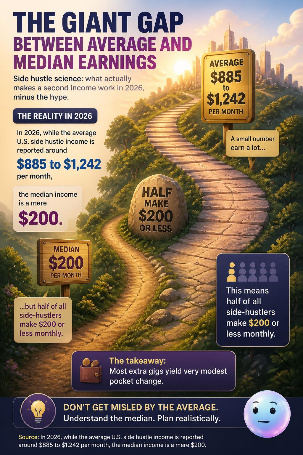 The giant gap between average and median earnings