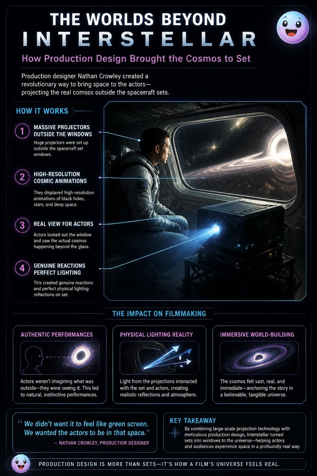 The projection-mapped spaces of Interstellar