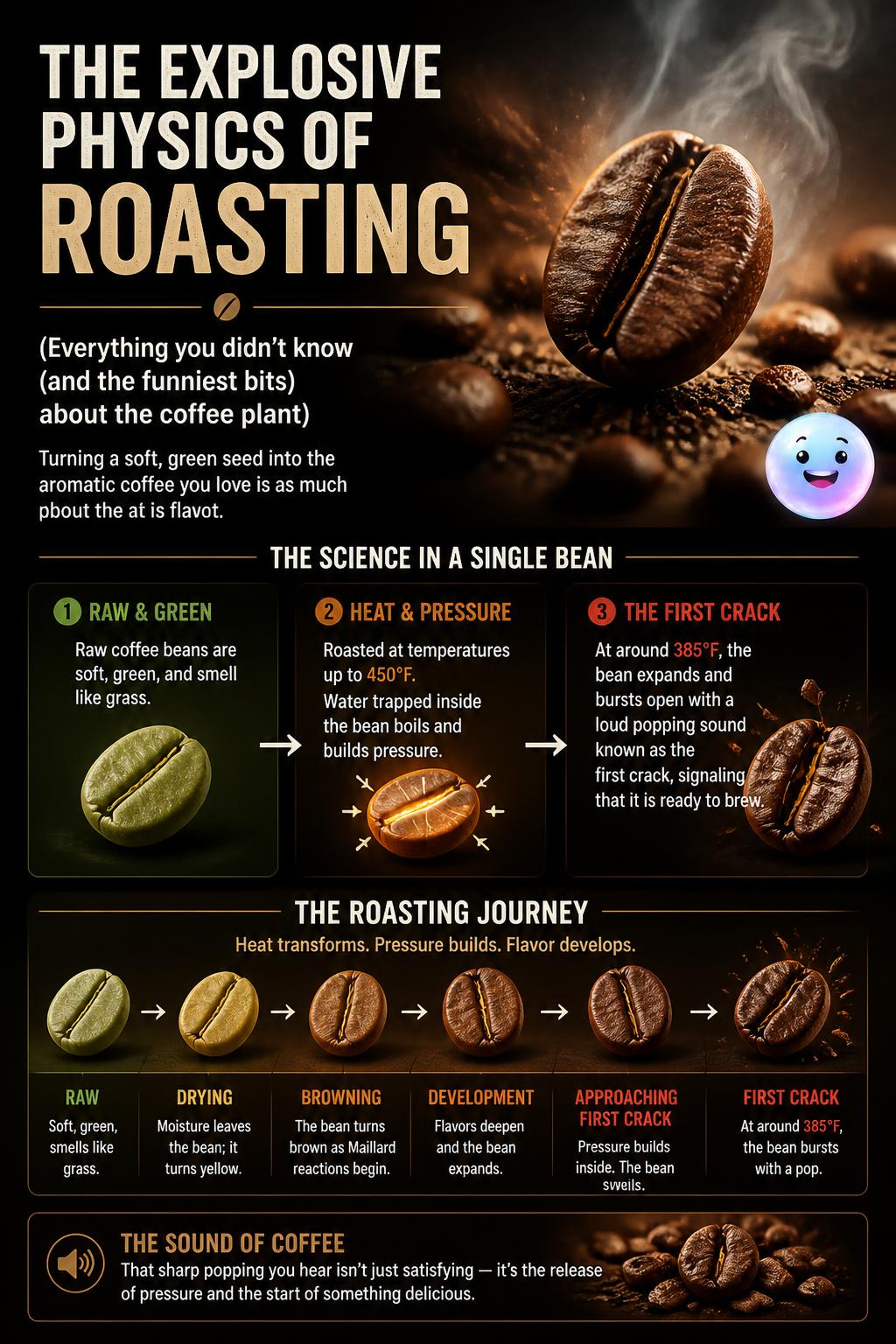 The explosive physics of roasting