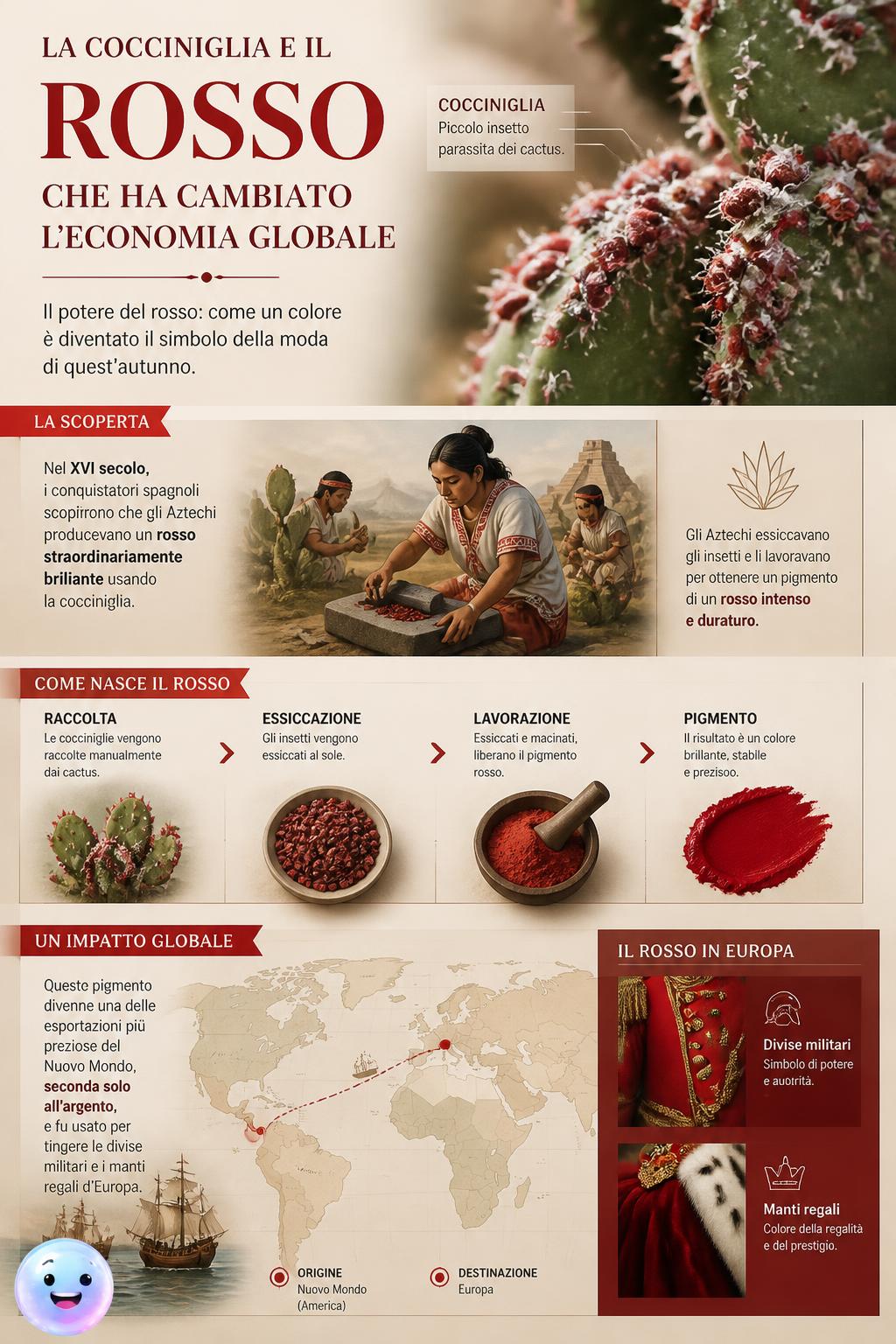 La cocciniglia e il rosso che ha cambiato l'economia globale