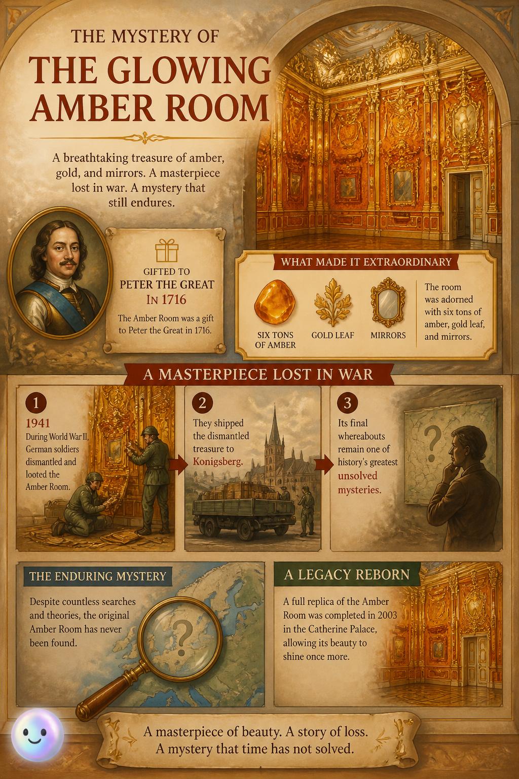 The mystery of the glowing Amber Room