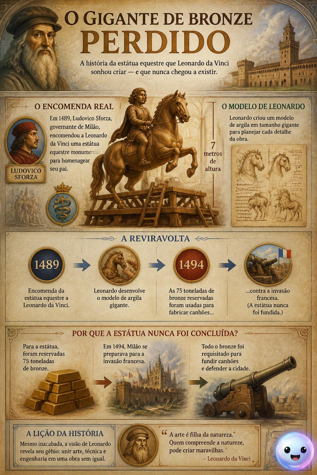 O gigante de bronze perdido