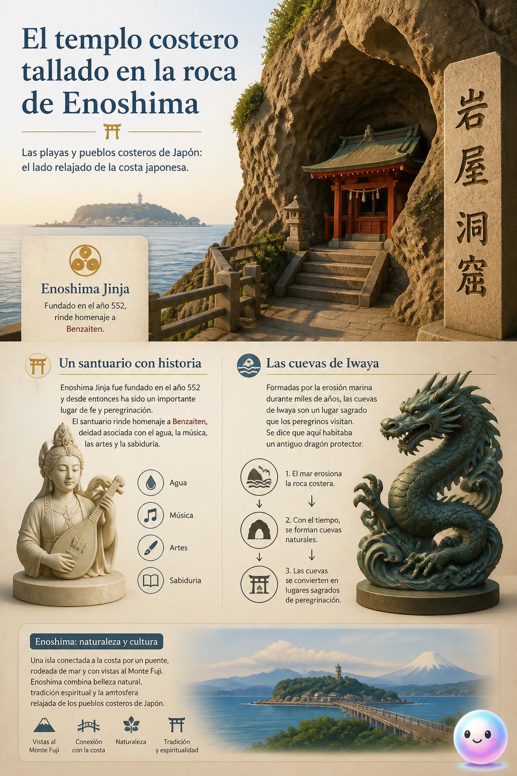 El templo costero tallado en la roca de Enoshima