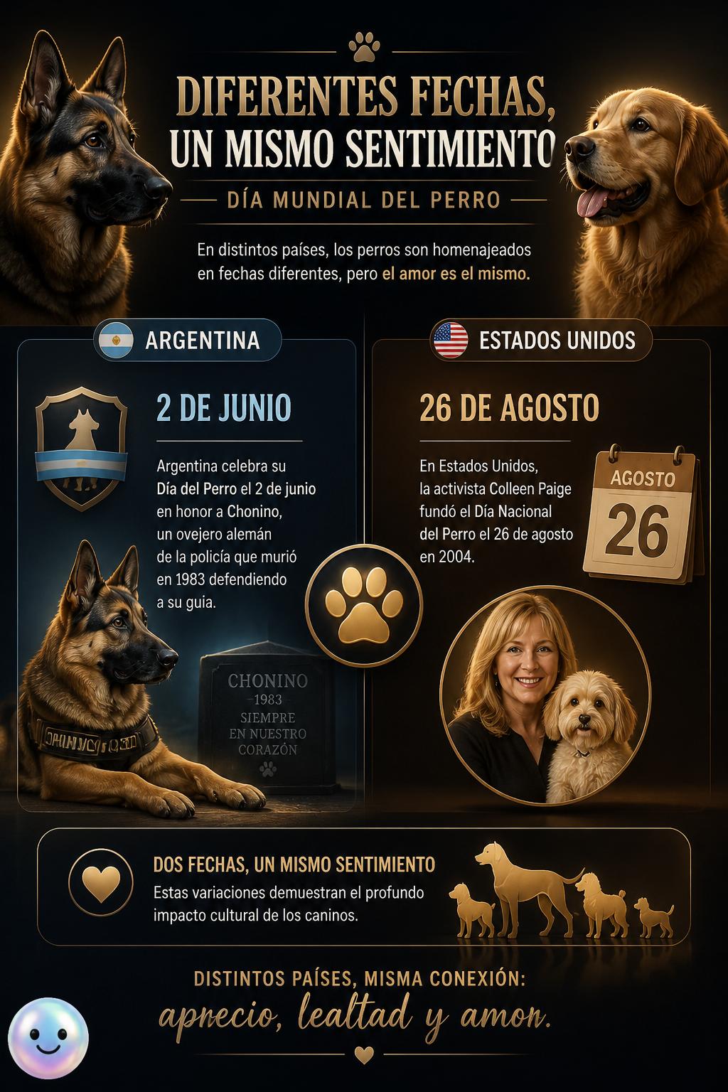 Diferentes fechas para un mismo sentimiento