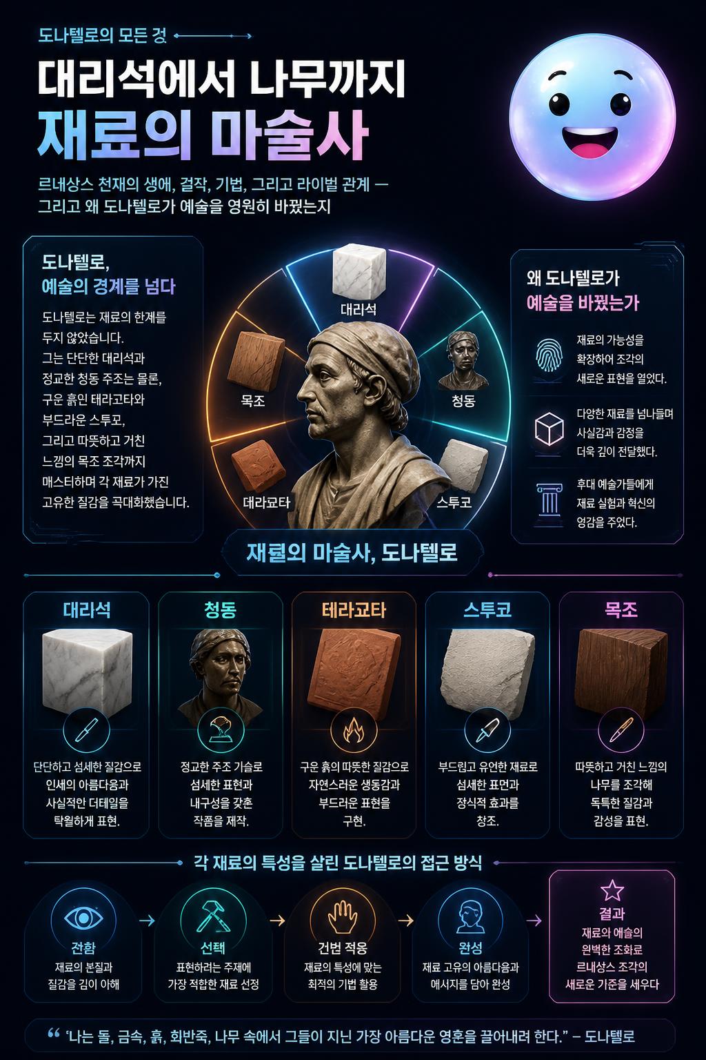 대리석에서 나무까지 재료의 마술사