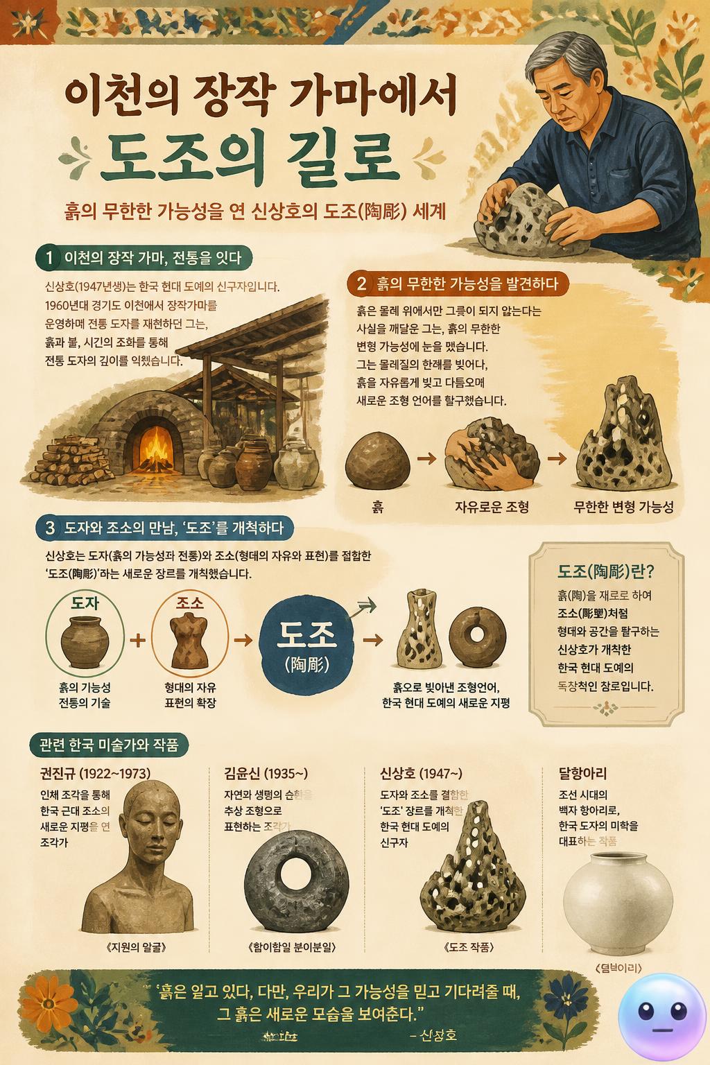 이천의 장작 가마에서 도조의 길로