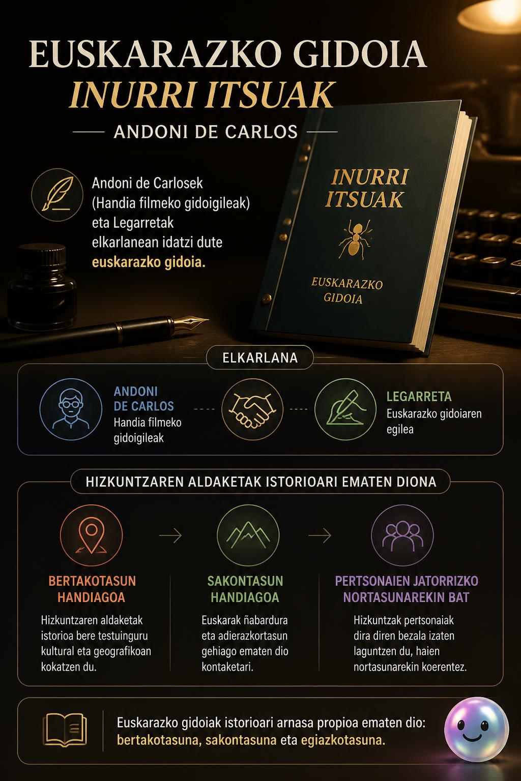 Euskarazko gidoia eta Andoni de Carlos