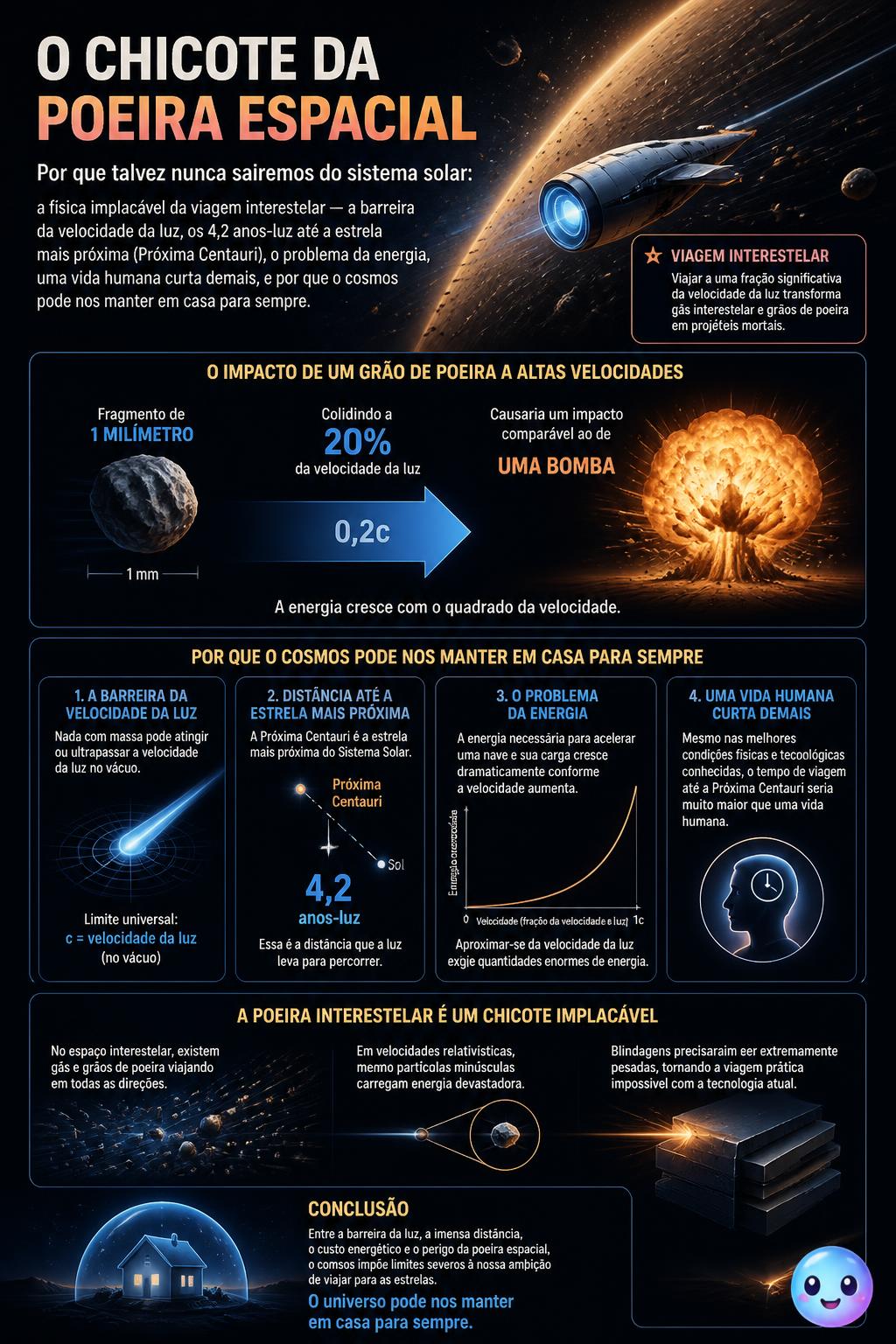 O chicote da poeira espacial