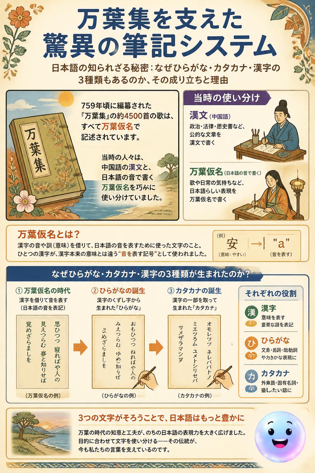 万葉集を支えた驚異の筆記システム