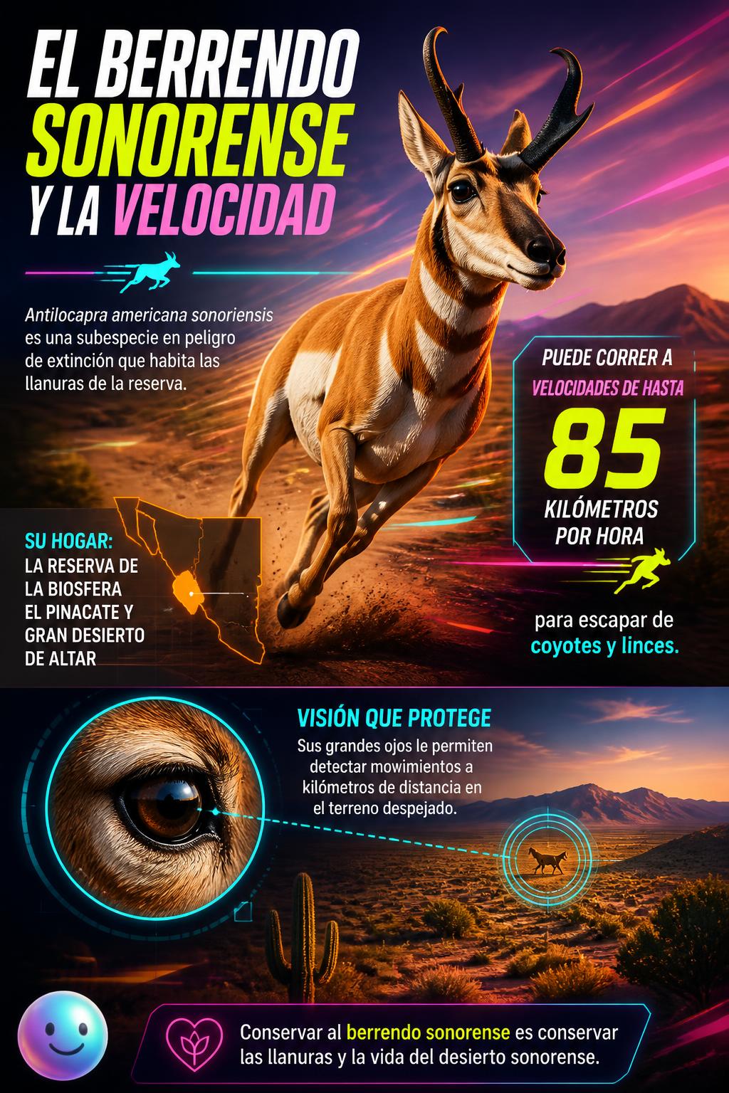El berrendo sonorense y la velocidad