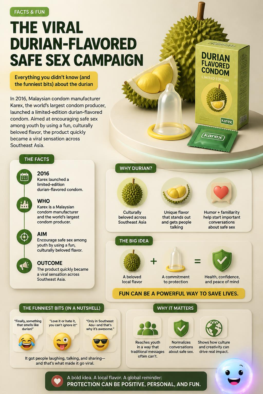 The viral durian flavored safe sex campaign