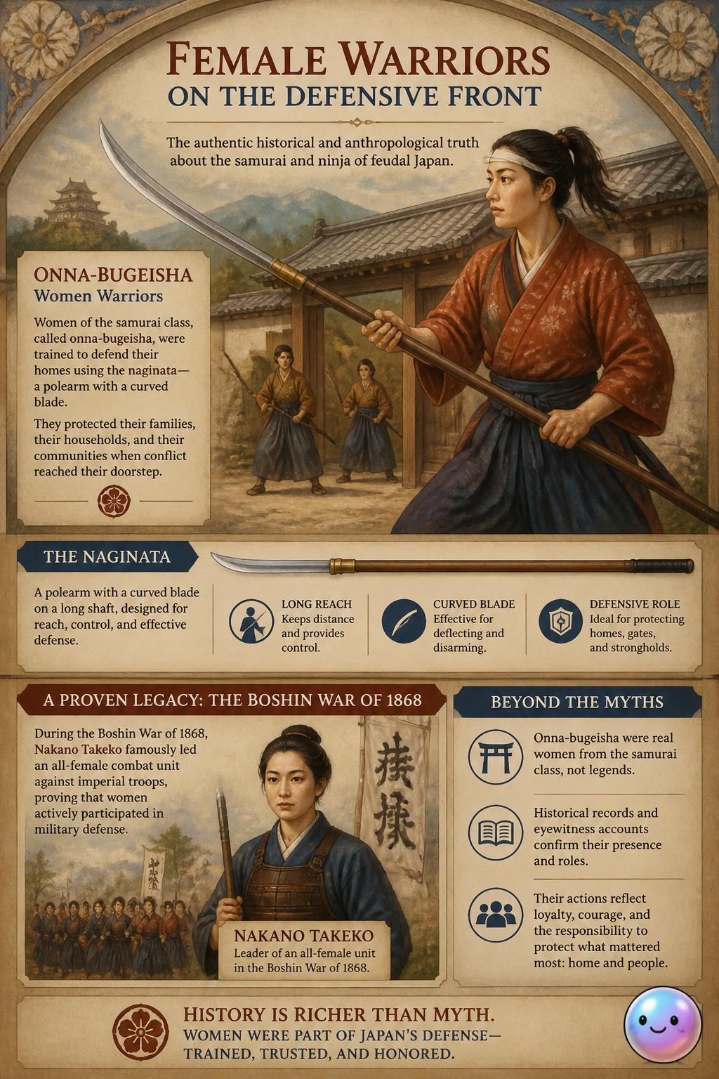 Female warriors on the defensive front