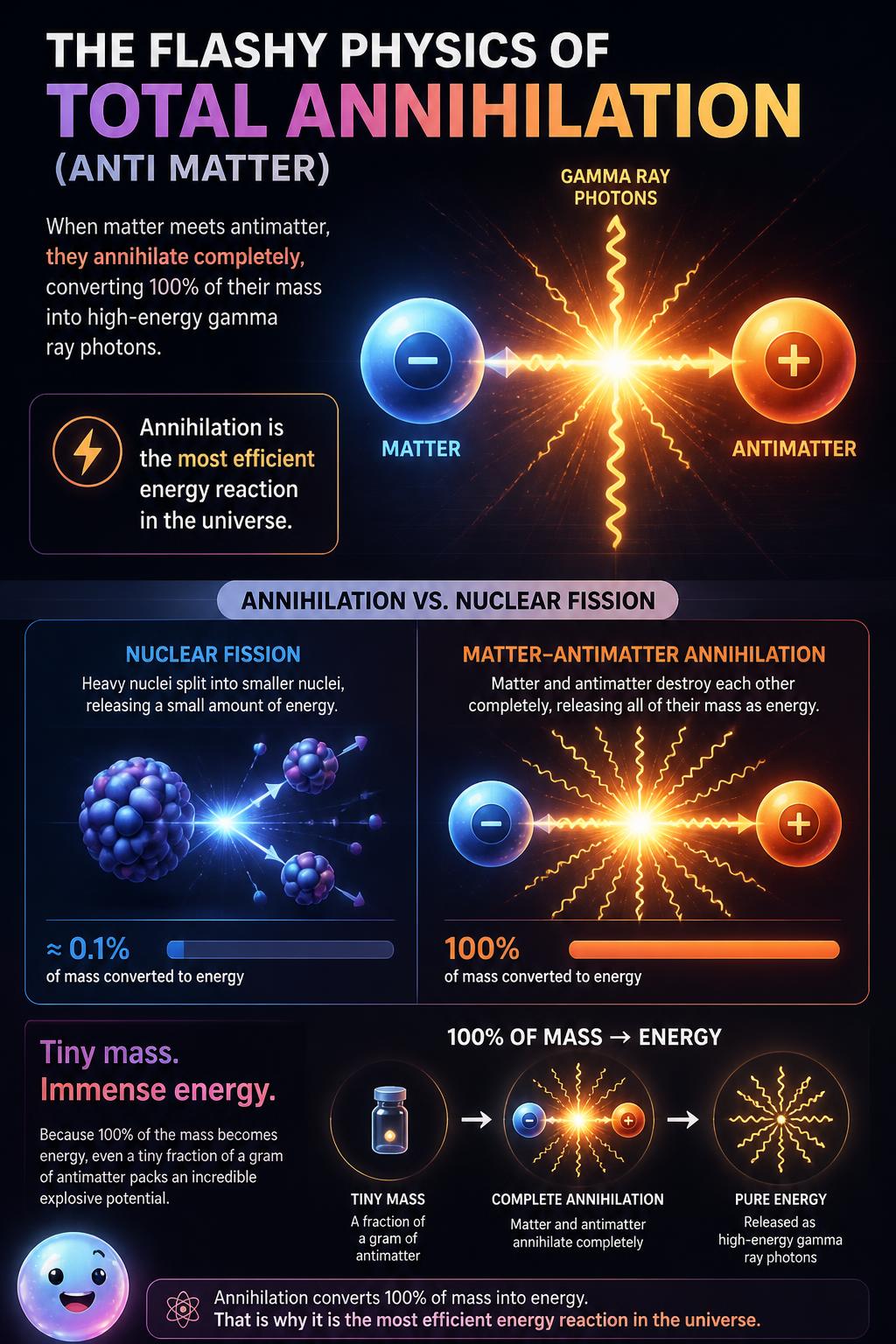 The flashy physics of total annihilation