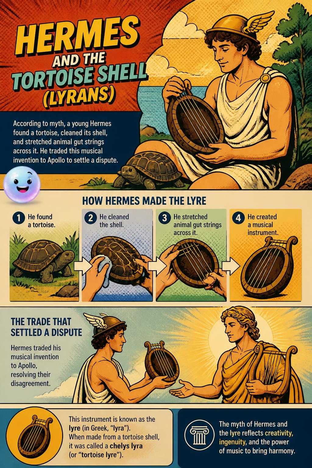Hermes and the tortoise shell