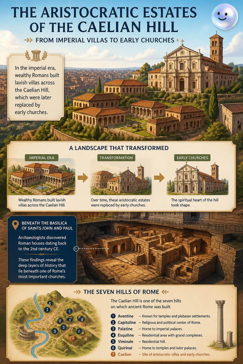 The aristocratic estates of the Caelian Hill