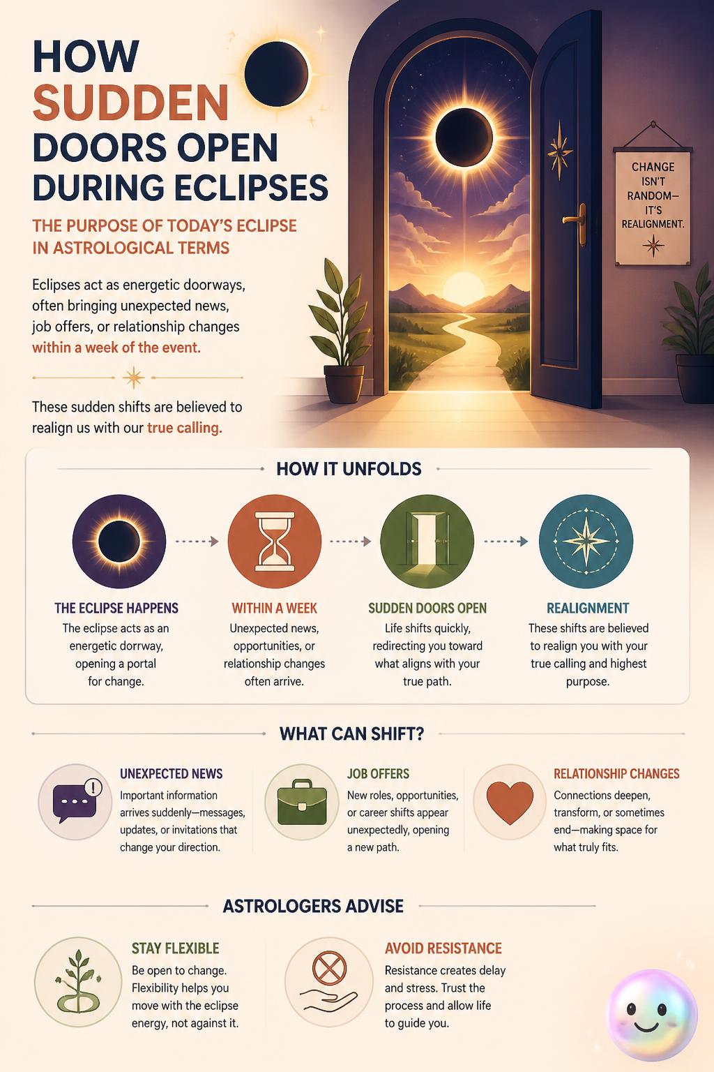 How sudden doors open during eclipses