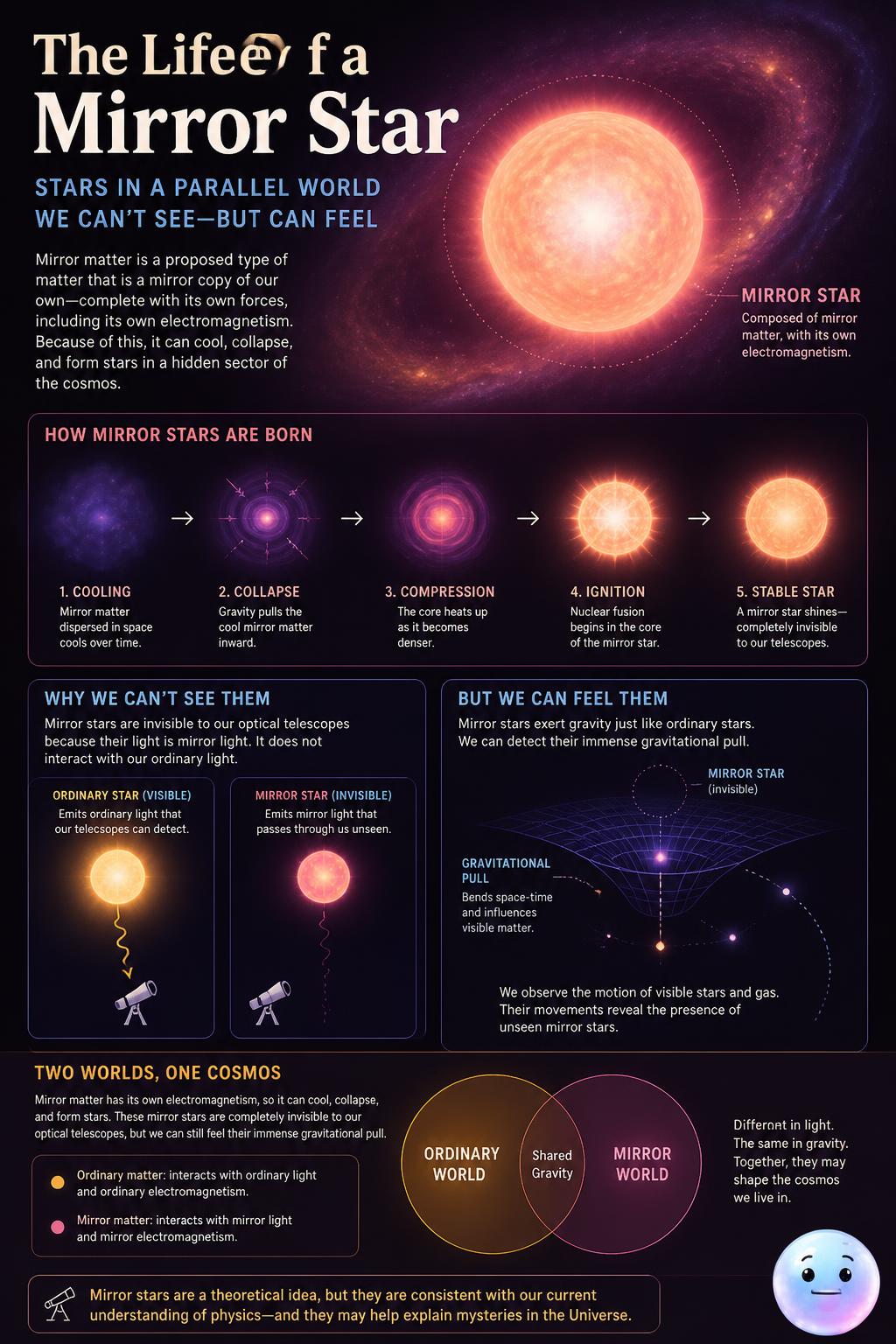 The life of a mirror star