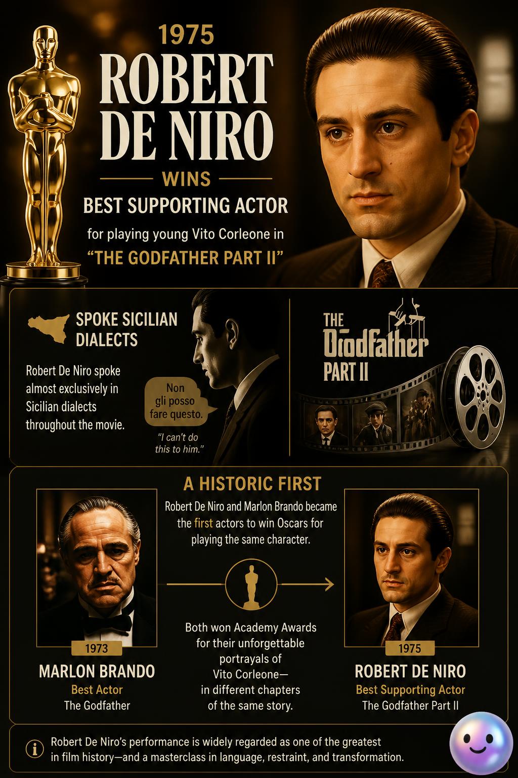 Robert De Niro wins for speaking Italian