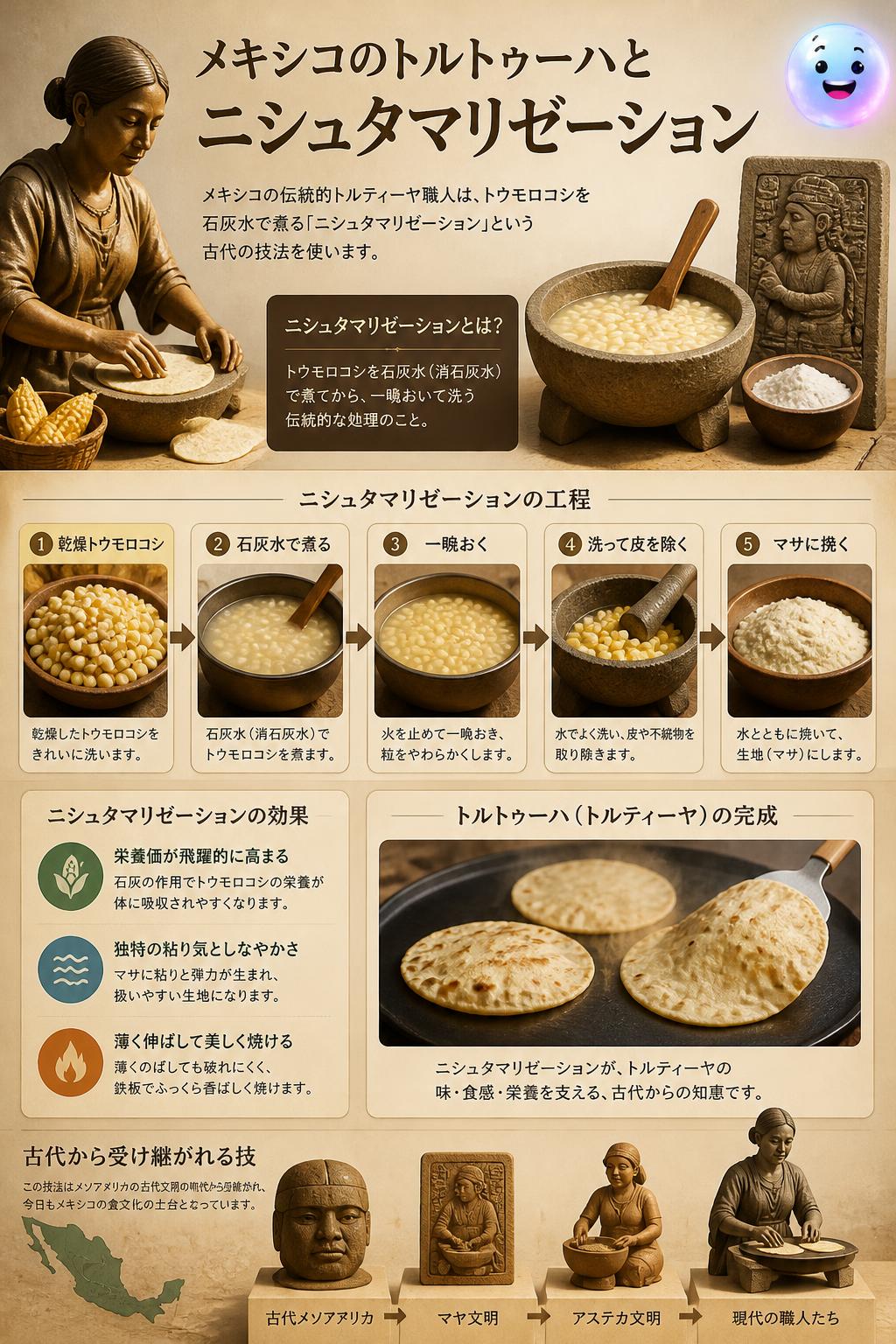 メキシコのトルトゥーハとニシュタマリゼーション