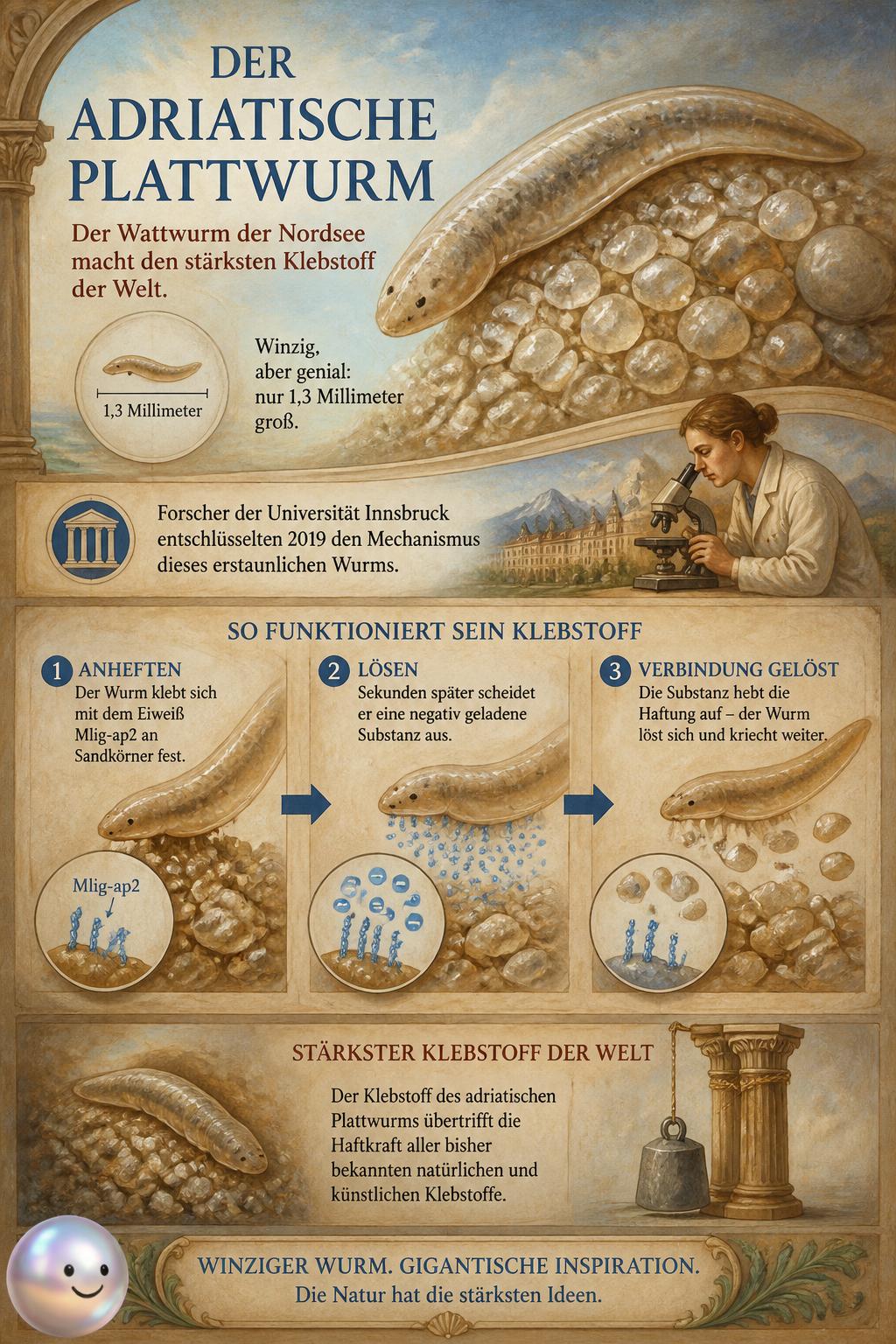 Der adriatische Plattwurm