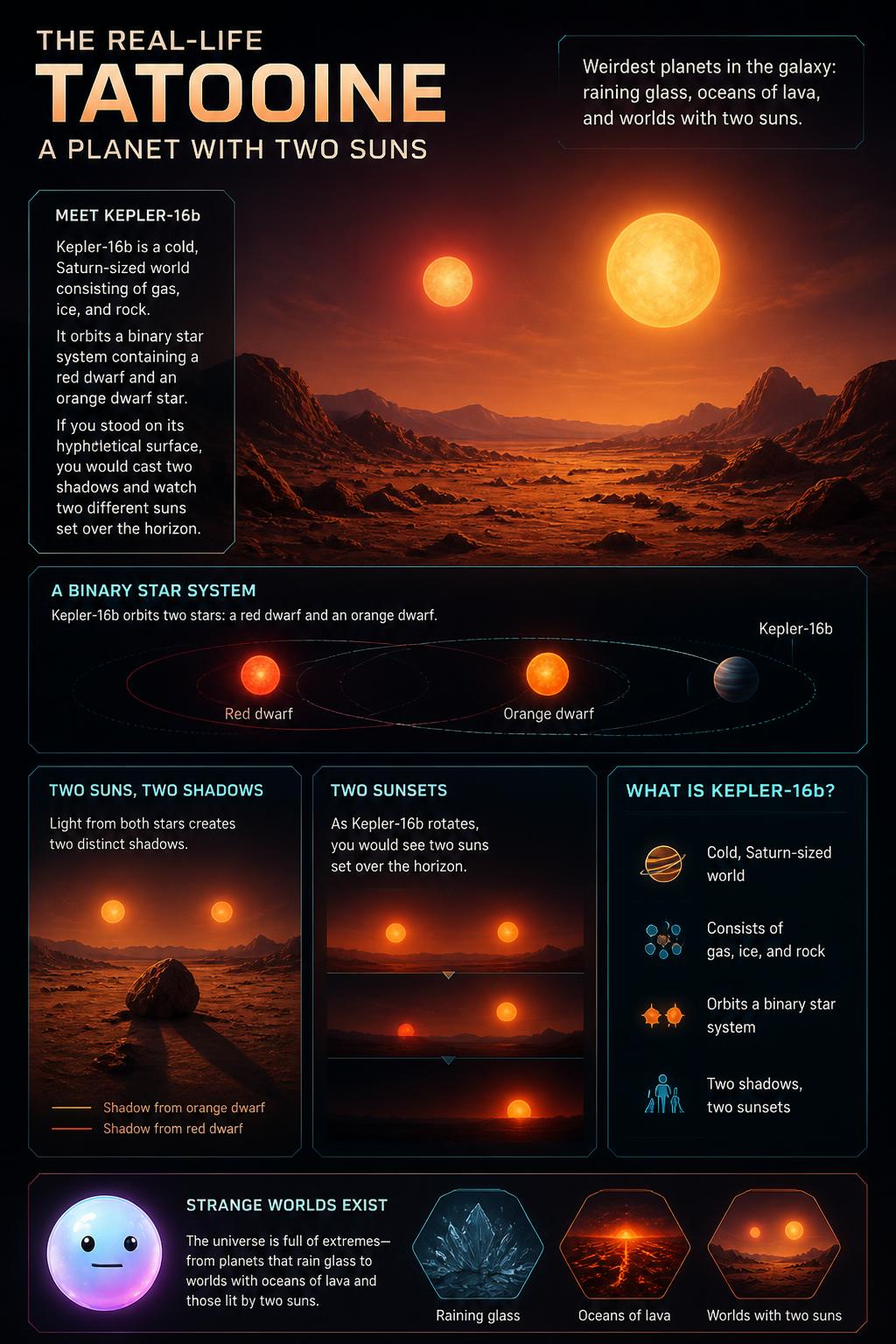 The real-life Tatooine with two sunsets