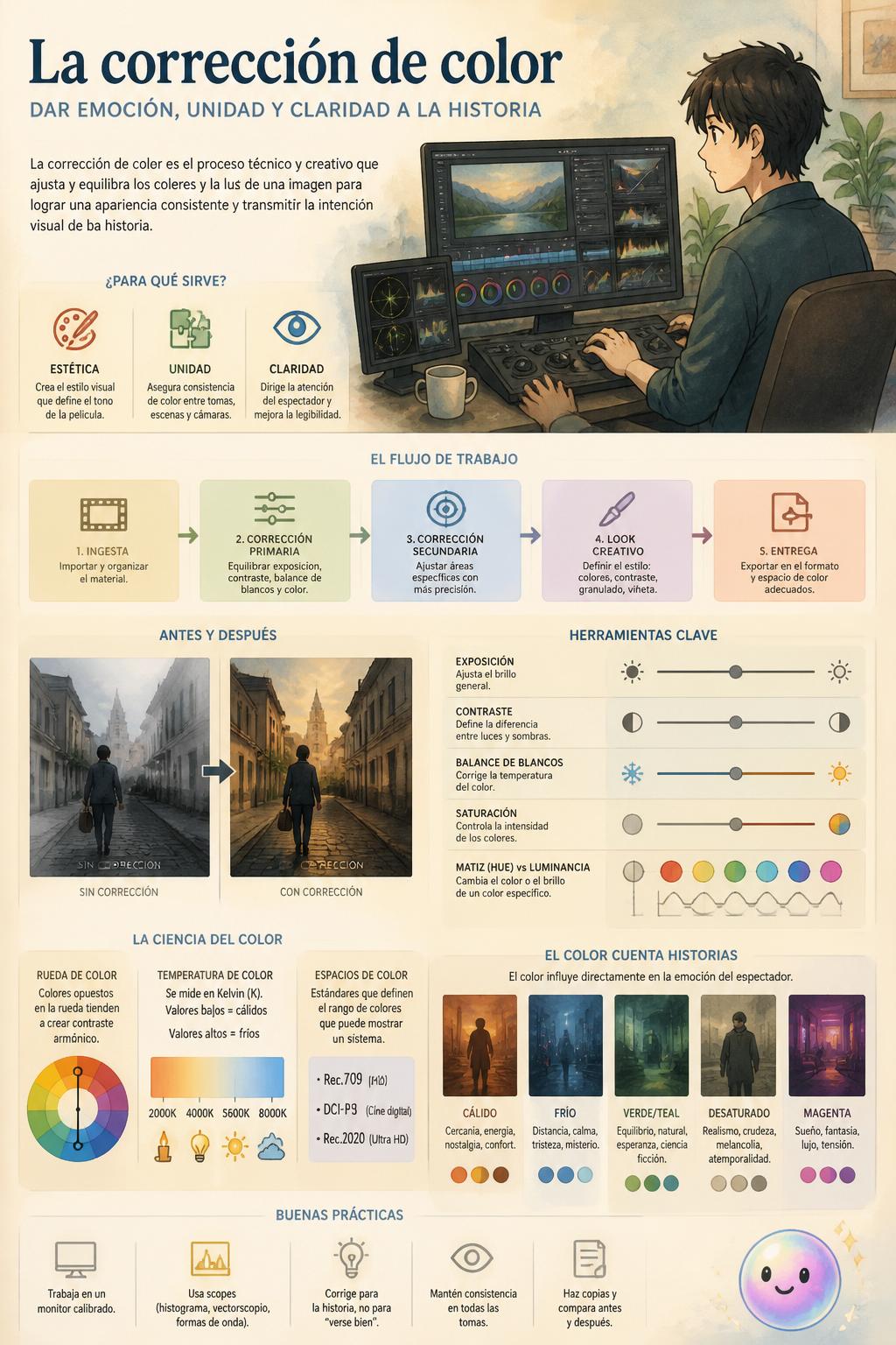 La corrección de color