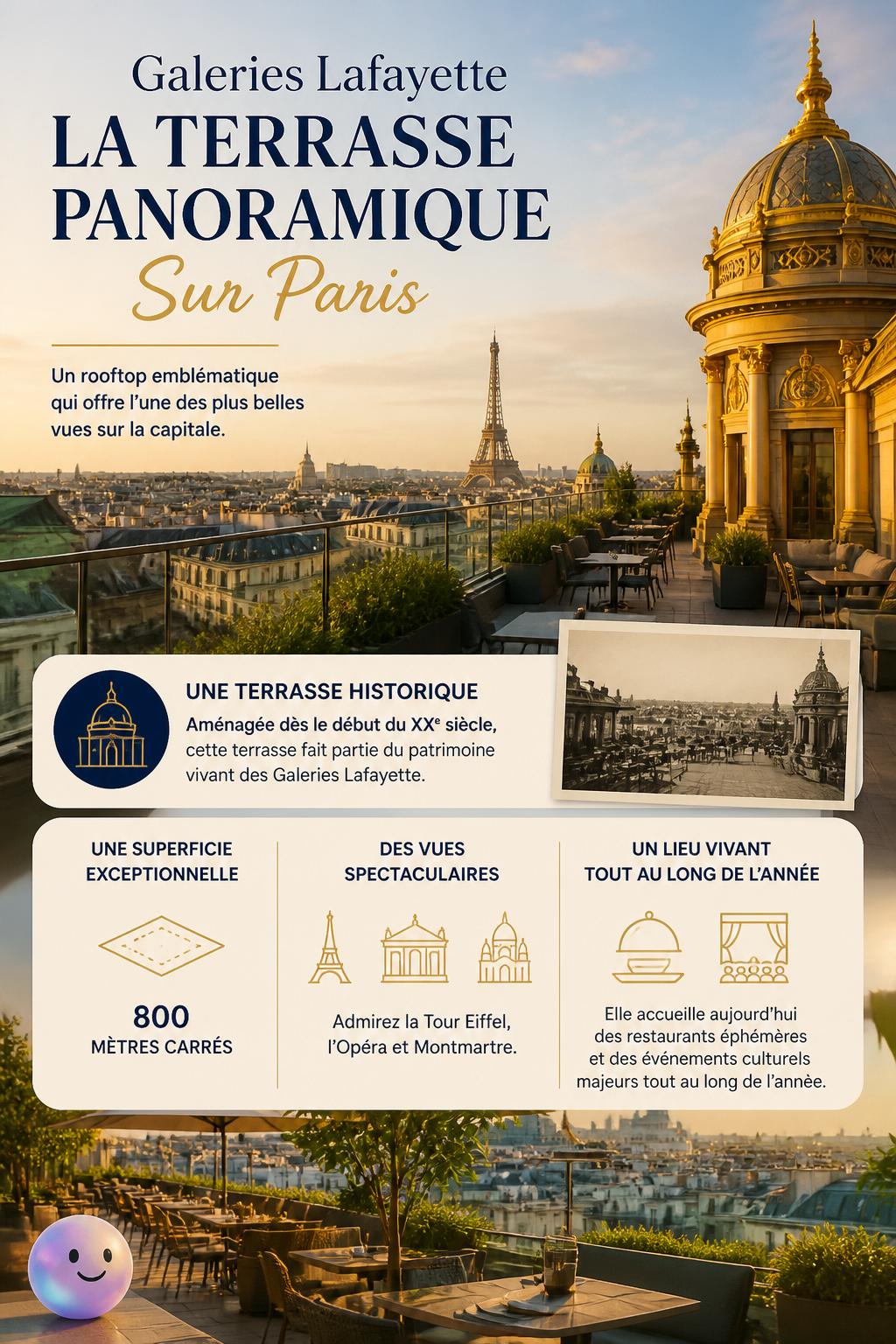 La terrasse panoramique sur Paris