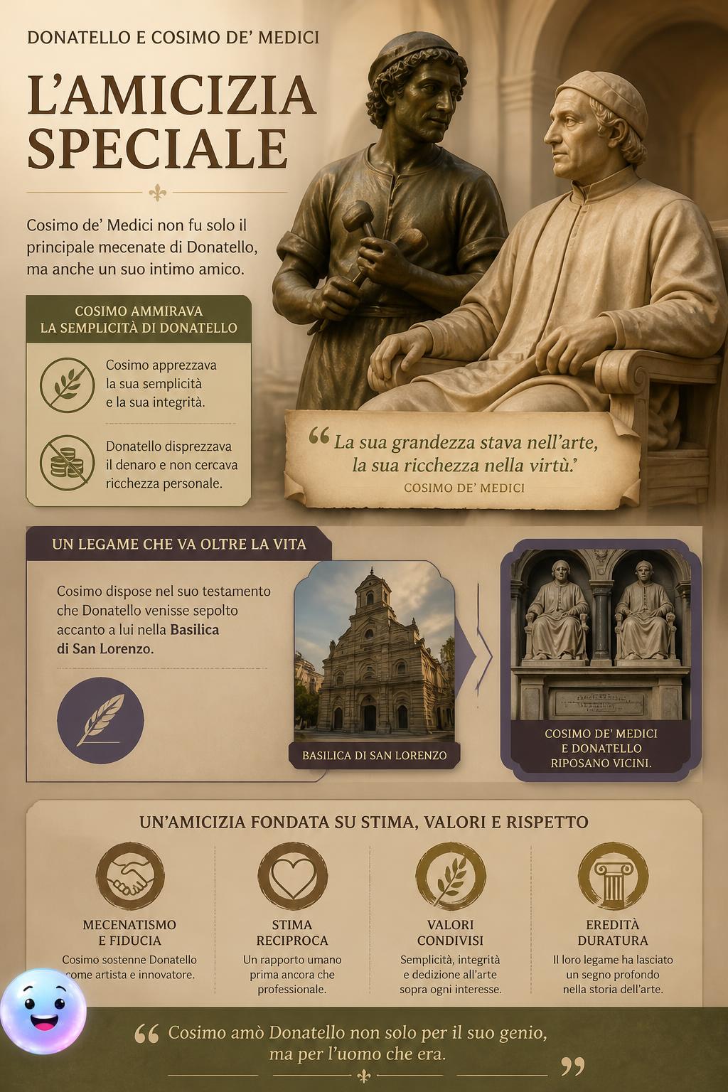 L'amicizia speciale con Cosimo de' Medici