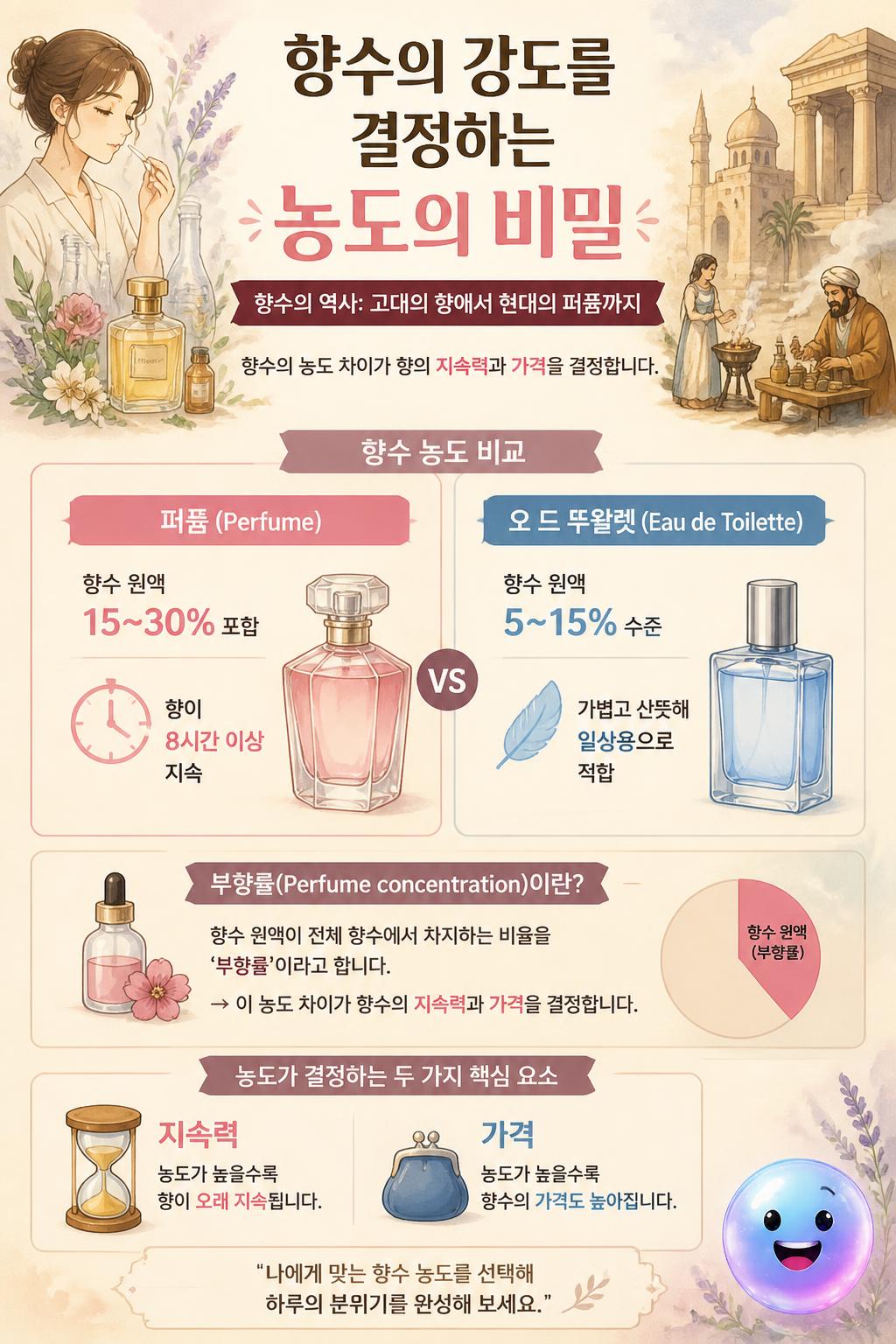 향수의 강도를 결정하는 농도의 비밀