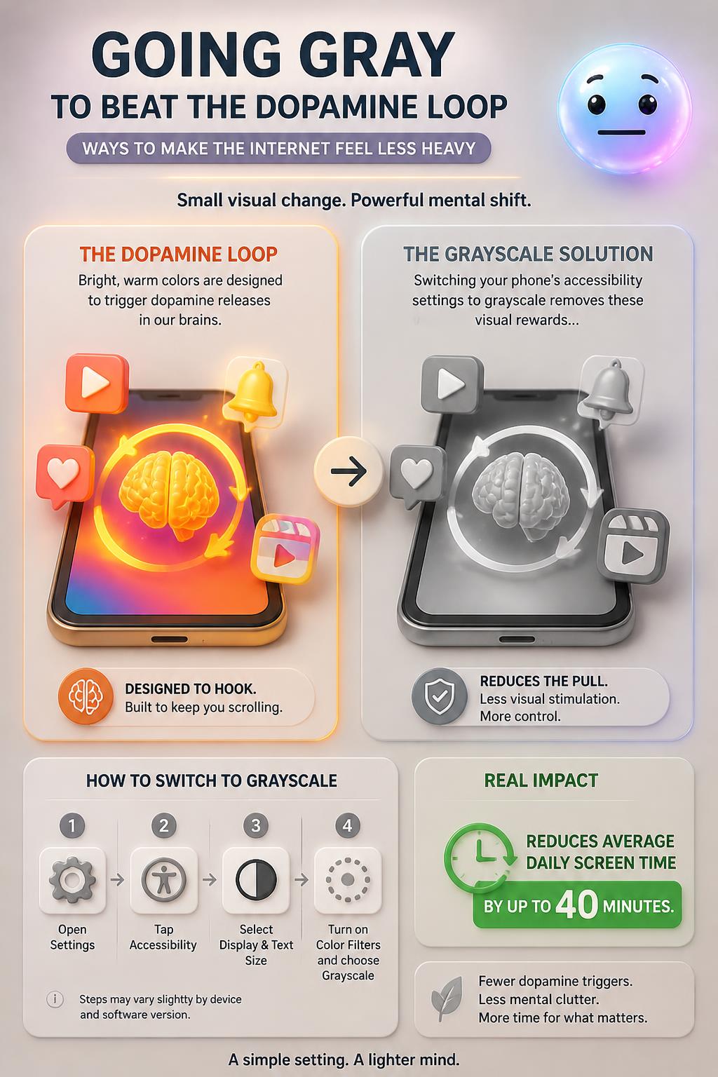 Going gray to beat the dopamine loop