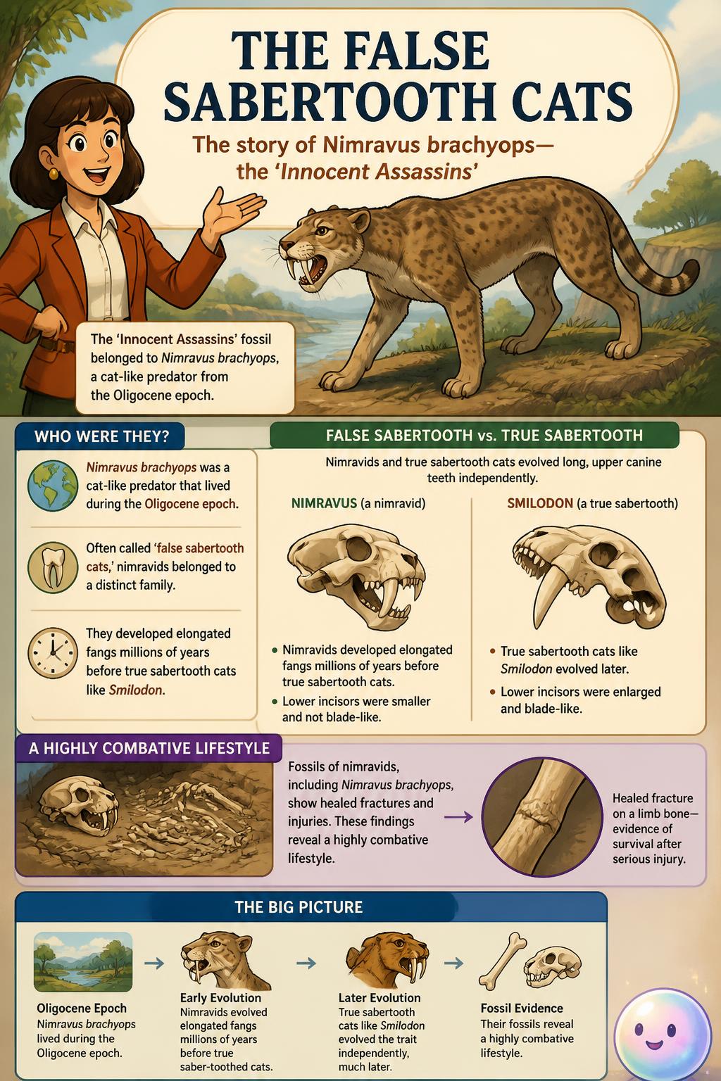 False Sabertooth Cats Infographic & Trivia