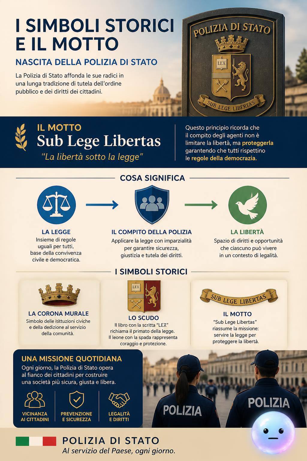 Simboli storici e motto della Polizia di Stato
