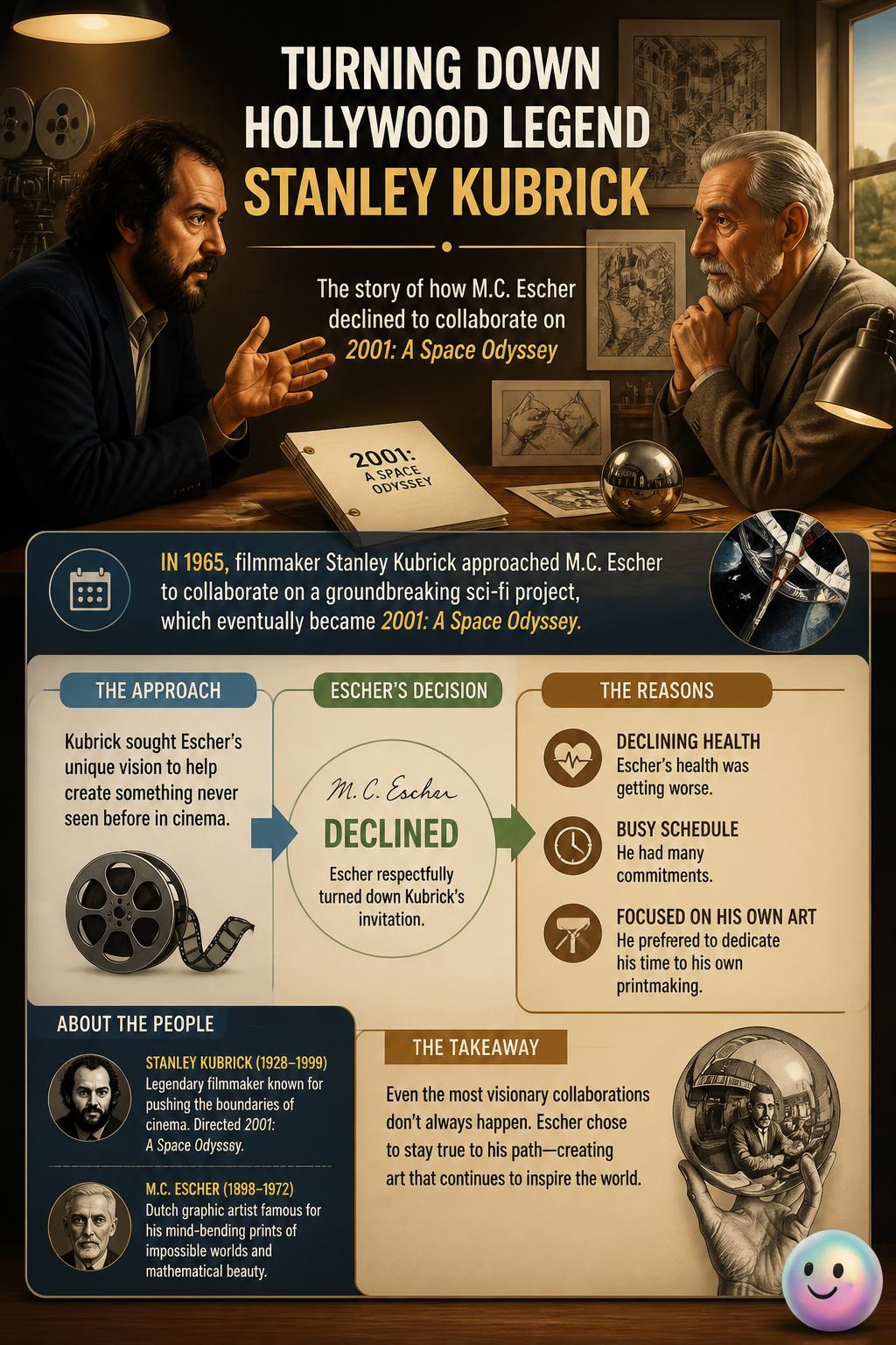 Turning down Hollywood legend Stanley Kubrick