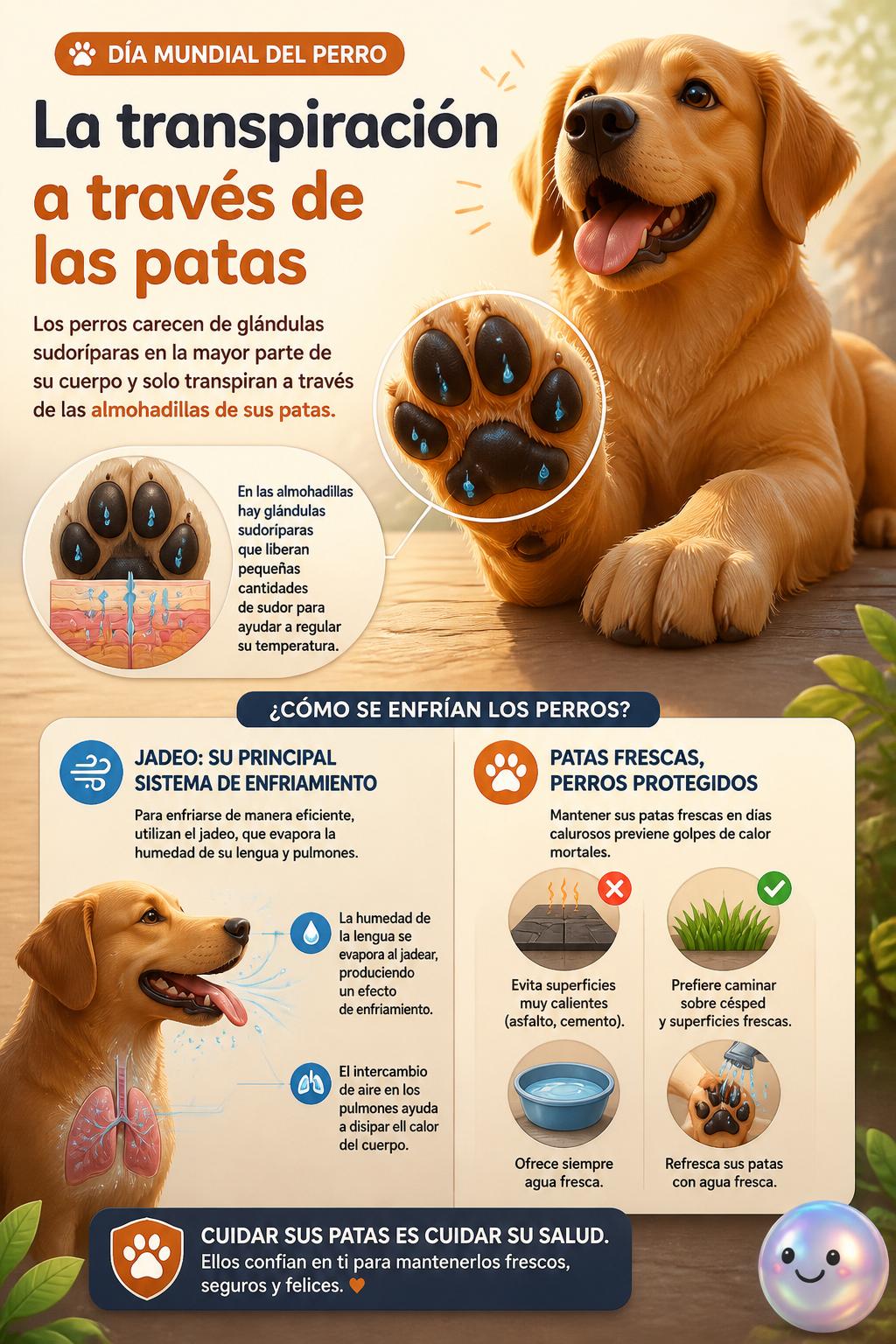 La transpiración a través de las patas