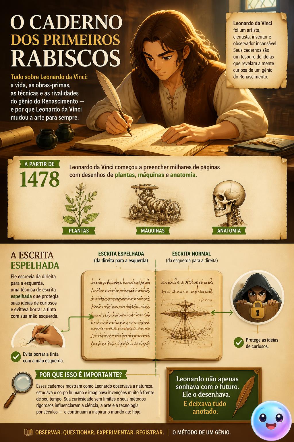 O caderno dos primeiros rabiscos