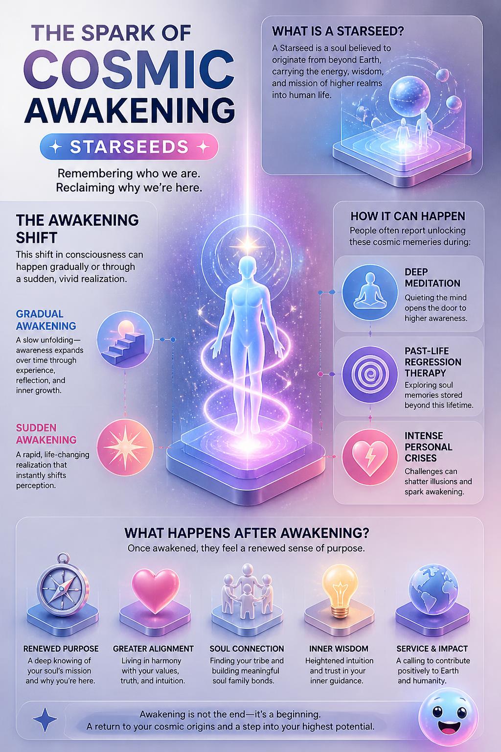 The spark of cosmic awakening