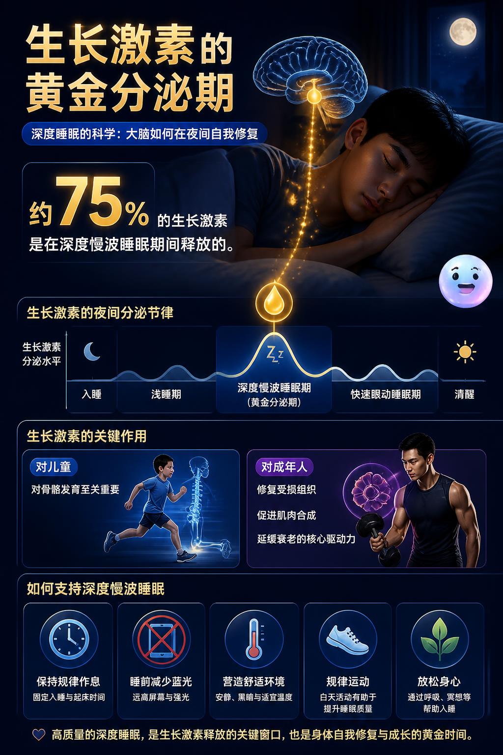 生长激素的黄金分泌期