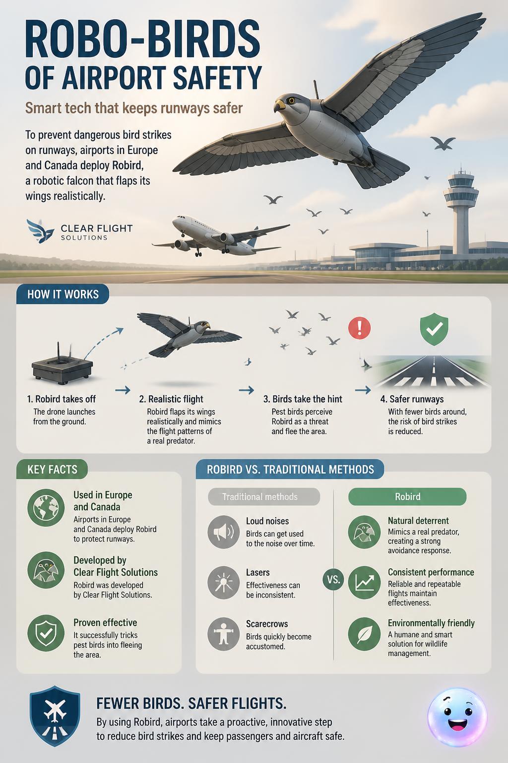 Robo-birds of airport safety