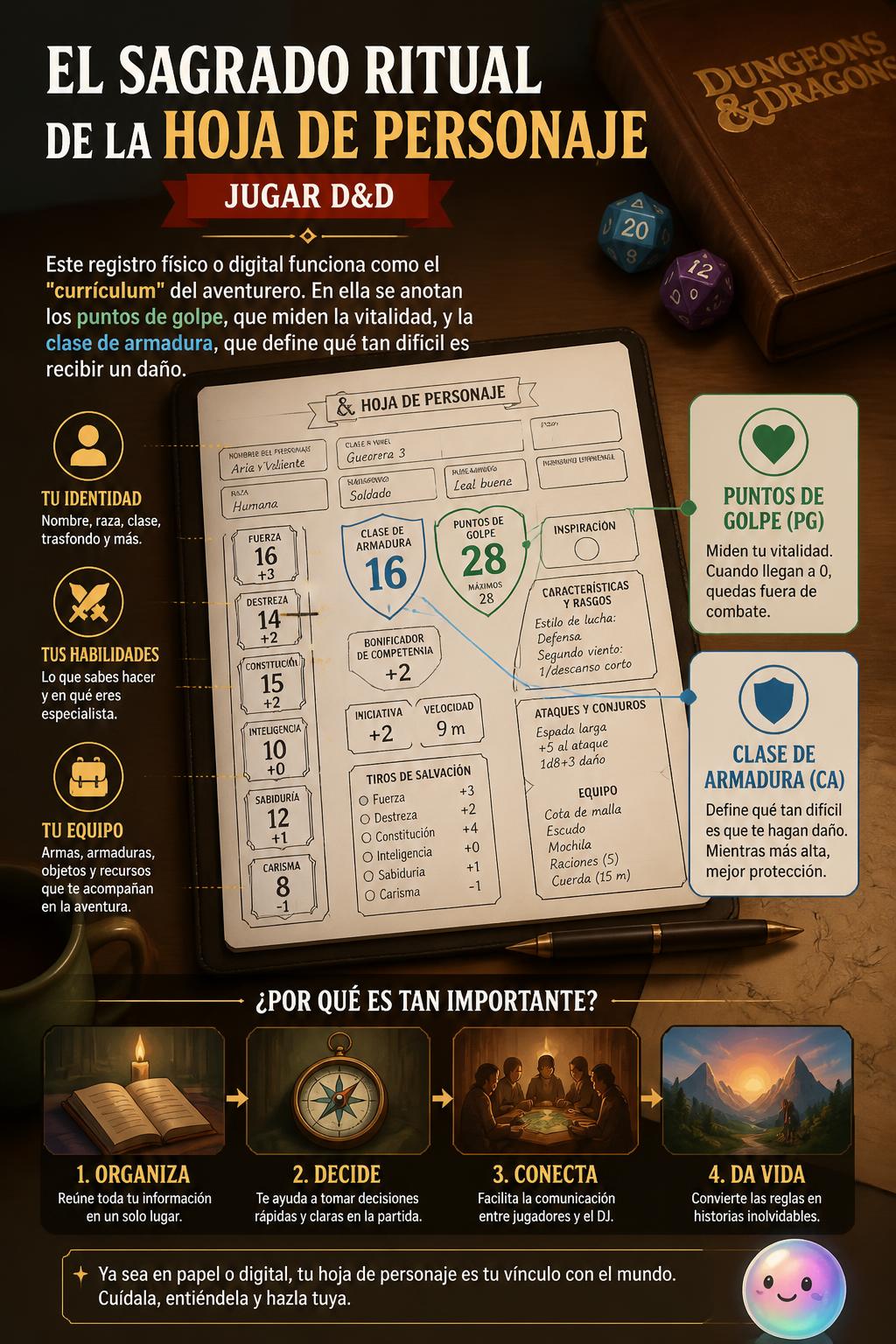 El sagrado ritual de la hoja de personaje