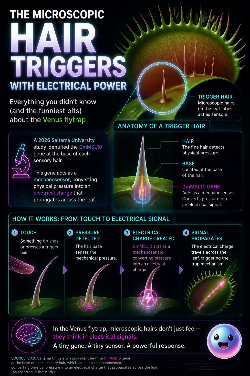 The microscopic hair triggers with electrical power