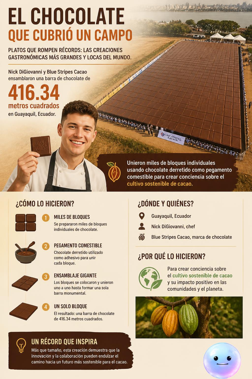 El chocolate que cubrió un campo