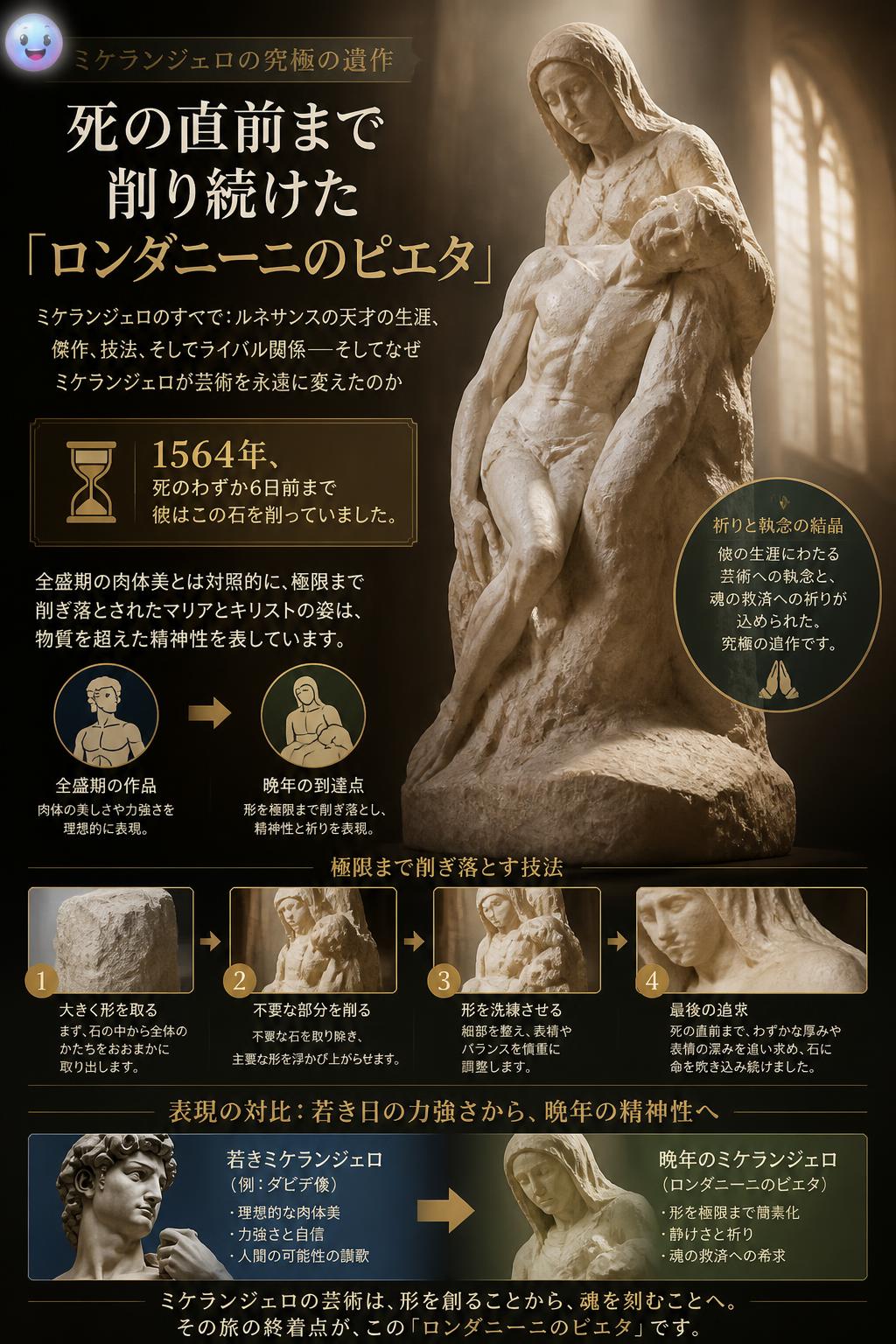 死の直前まで削り続けた「ロンダニーニのピエタ」