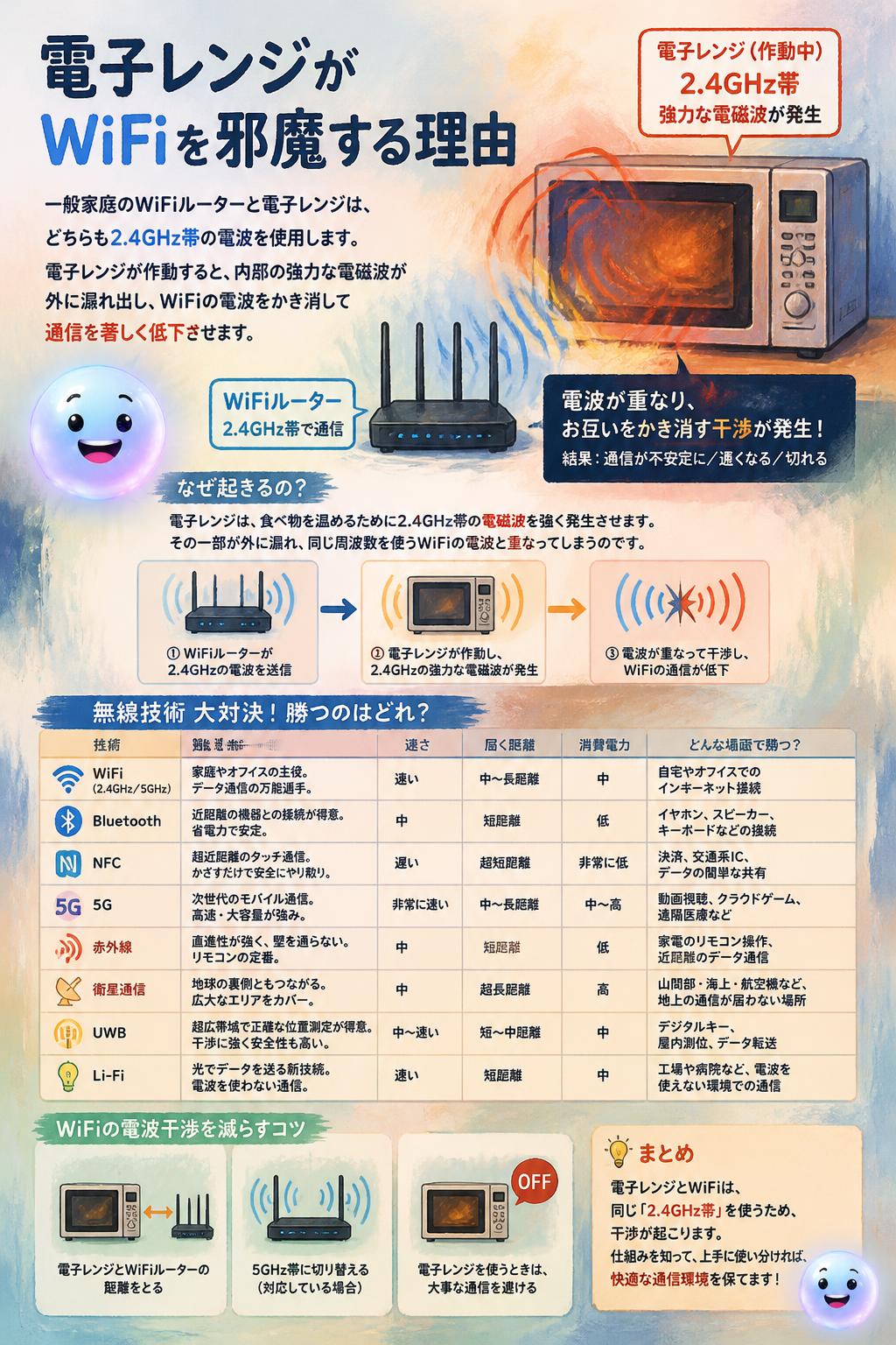 電子レンジがWiFiを邪魔する理由