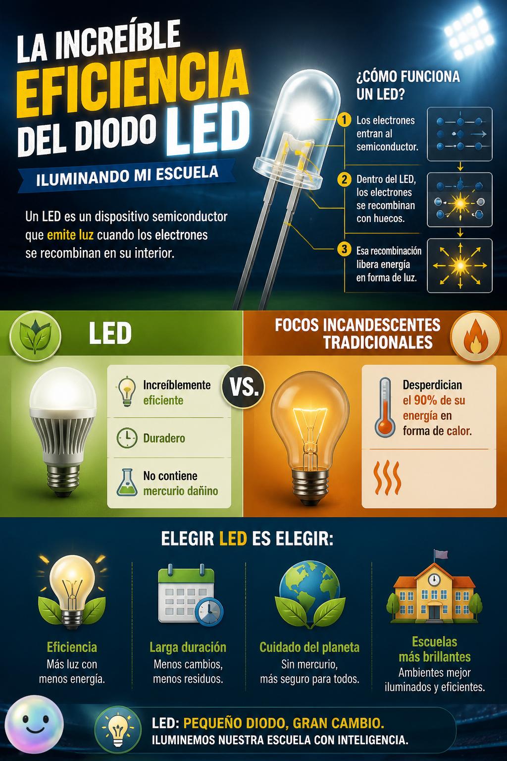 La increíble eficiencia del diodo LED