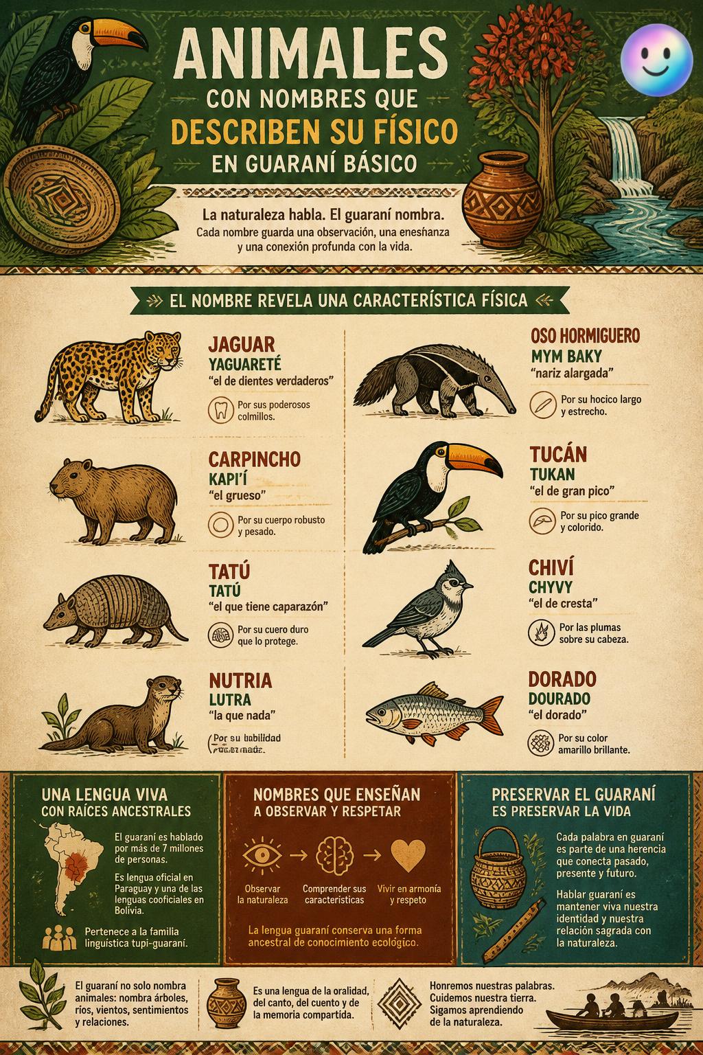 Animales con nombres que describen su físico