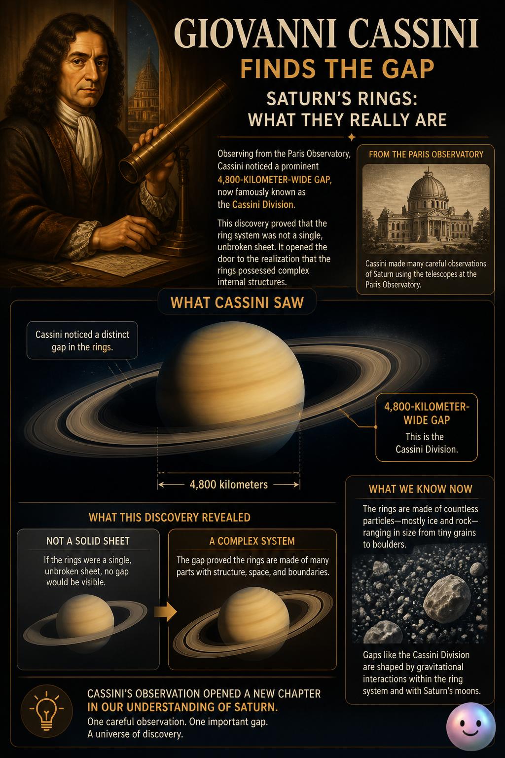 Giovanni Cassini finds the gap