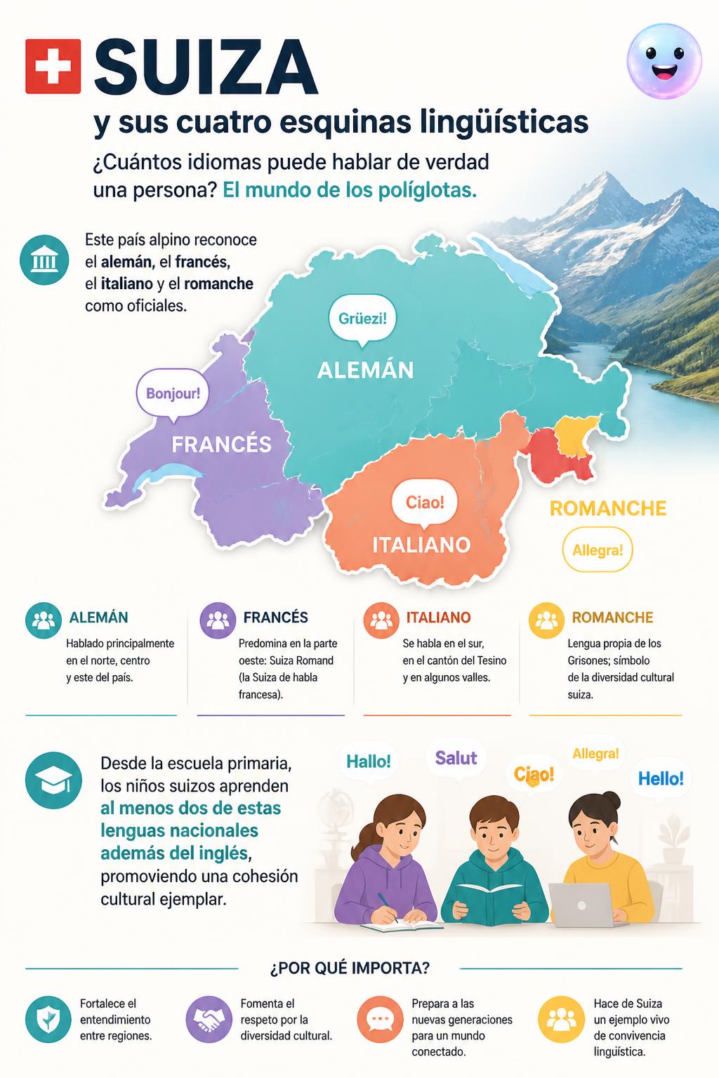 Suiza y sus cuatro esquinas lingüísticas