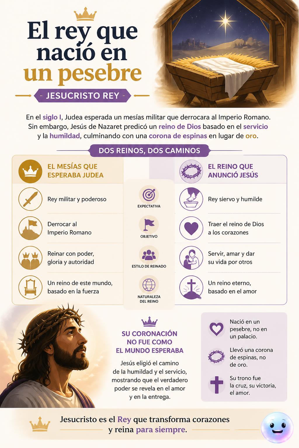El rey que nació en un pesebre